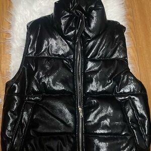 Streetwear Society Glossy Black Puffer Jacket